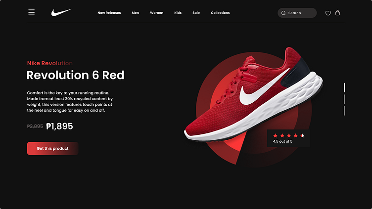 Nike Shoes Shop - Landing Page by Caspe, Christian L. on Dribbble