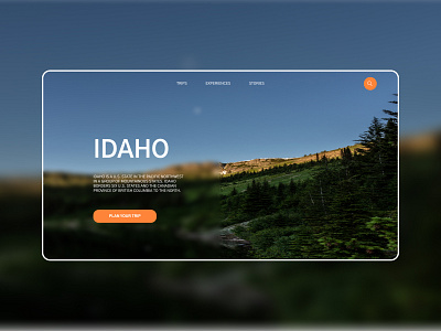 landing page nature idaho branding design graphic design illustration ui ux web design природа