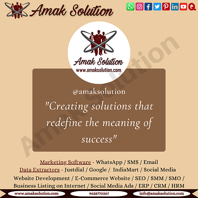 Amak Solution branding business design digital marketing graphic design marketing seo smm