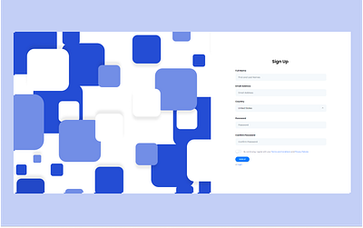 Sign Up Screen design ui web
