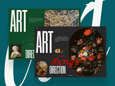 Art Therapy Direction | Hero Screen art classic design digitalbutlers graphic design inspiration minimal museum typography ui