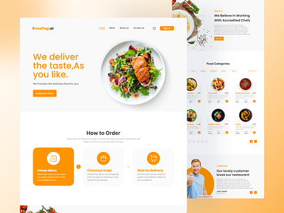 Foodtap.at - A Digital Destination for Savory Delights design figma food food delivery landing page restaurant ui