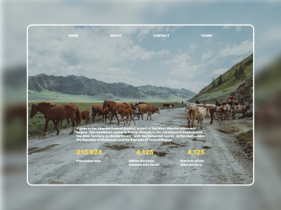 landing page the nature of the Altai Republic altai republic design graphic design landing page nature ui ux web design