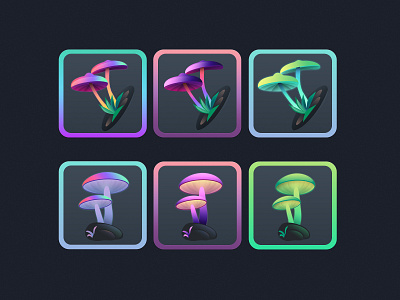 Mushrooms icon illustration mushroom print vector