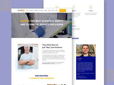 Sci-Safe Alliance landing page scientific service ui webdesign