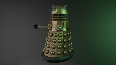 Dalek 3d blender cyborg dalek exterminate illustration mutant the doctor who tv series