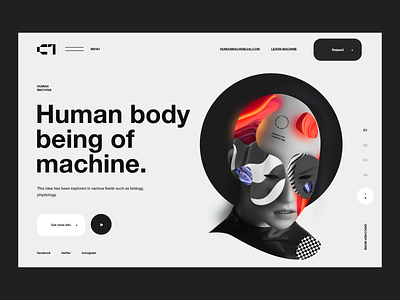 Human Machine Website creative design design inspiration experience graphic graphic design homepage layout one page ui user interface ux web web design web designer website