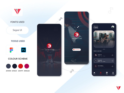 Music Mobile App UI Design Concept android app branding design ios iphone mobile app mobile application music app ui ux