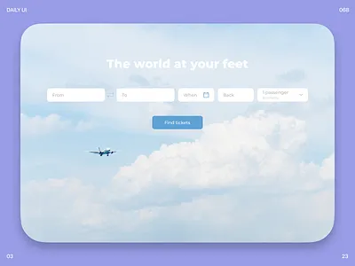 Flight Search | Daily Ui 068 app ui ux webdesign
