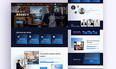 Digital agency website design agency design digital digital agency figma design landing page template design ui design ui ux web design website