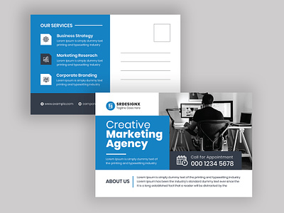 Corporate Eddm Or Post Card Design Template ads banner branding commercial company corporate eddm graphic design marketing pamphlet post card postal cards