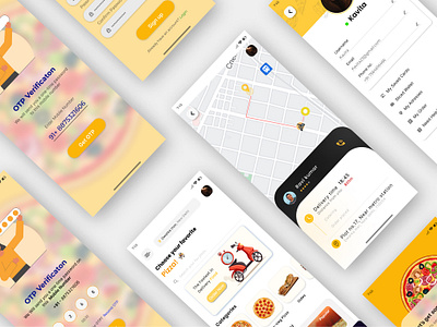 🍕 Sliced - Pizza delivery 100 days app appdesign application challenge daliy ui design daliyui 001 design figma food delivery app login up mobile mobileapp pizza app screen sign up ui