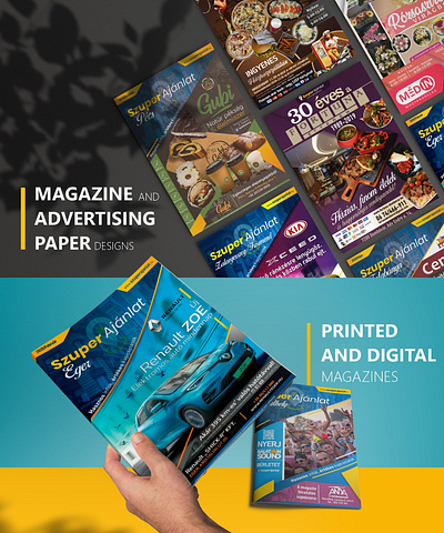 Magazine and advertising paper design's ad advertising branding design graphic design layout magazine minimal modern