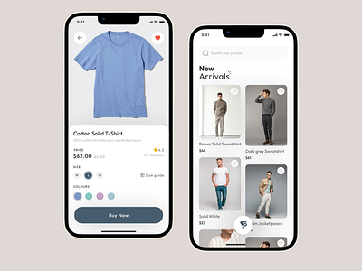 Minimal Clothing App app design ui ux