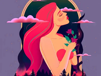 Fairy tale art design illustration illustration art minimal vector