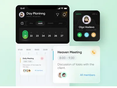 Tracking calls and activity - app activity app calendar calendar ui call app crm crm system dash dashboard manager app mobile app mobile app design mobile design system tracking app ui design ui kit ui system uxui