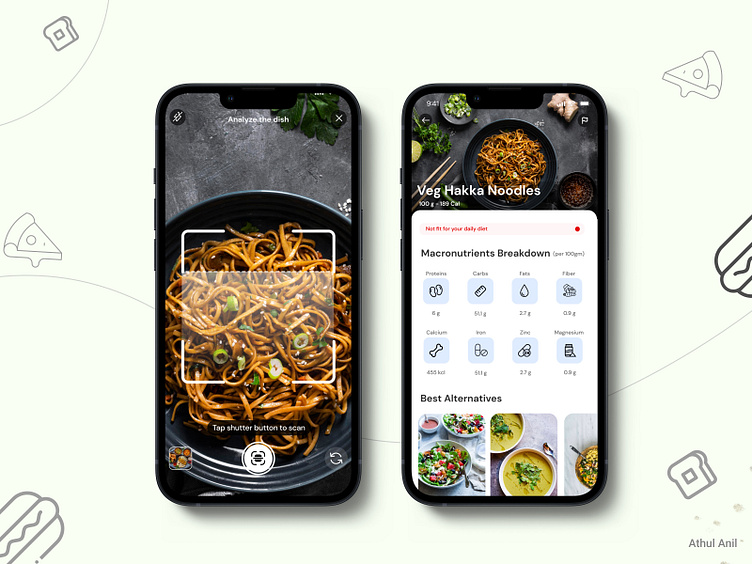 NutriScan: Mobile App UI for Comprehensive Food Analysis by Athul Anil ...