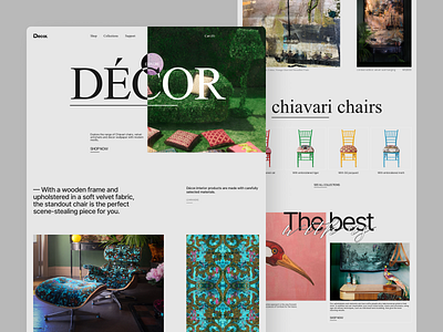 Interior Design Landing Page ui