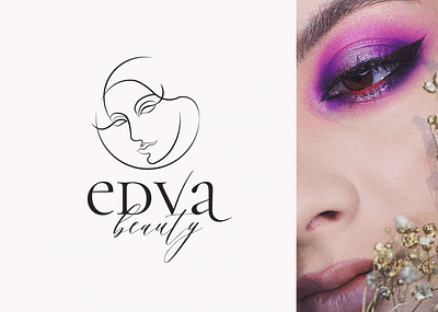 Logo for EDVA beauty beauty branding logo logo design makeup