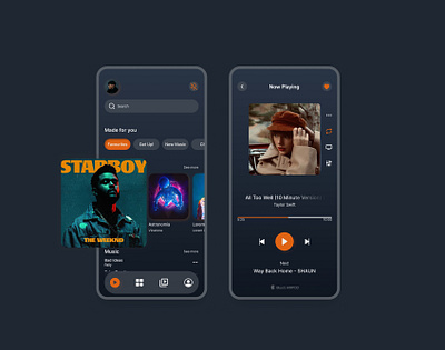 Music Player App app design application casestudy design figma graphic design mobile ui uiux