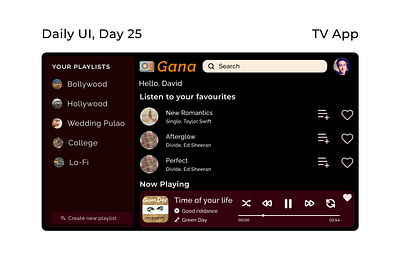 Daily UI, Day 25 - TV App 100daychallenge 100daysofui dailyui dailyuichallenge design tvappui ui uichallenge uidesign