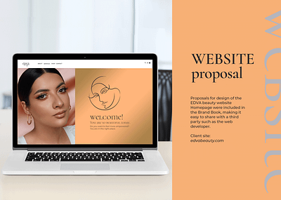 Web design for EDVA beauty beauty branding design graphic design logo logo design makeup ui web design