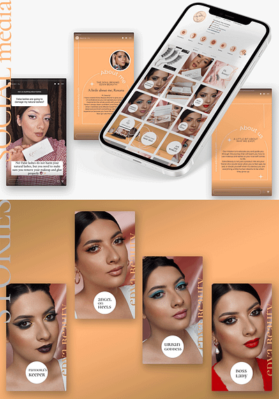 Social Media Assets for EDVA beauty beauty branding design graphic design illustration logo logo design makeup