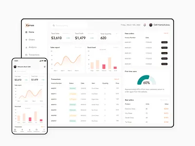 Inventory Dashboard analytics black ui clean ui dashboard erp finance financial graph green inventory mobile mobile dashboard orange table modal webdesign