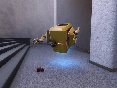 TrashBot 3d animation character animation character design motion graphics robot trashbot unity