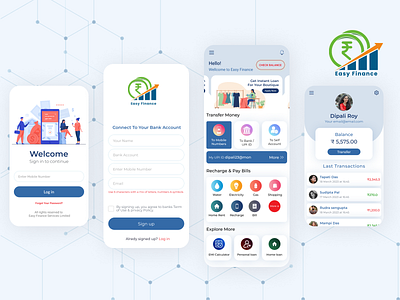 Finance_ app_Part-2 app ui banking app figma finance finance app loan loan app ui transactions transfer ui upi payments