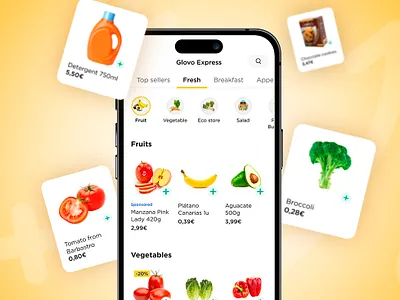 Store navigation / Project worked for Glovo glovo thumbnail ui ux