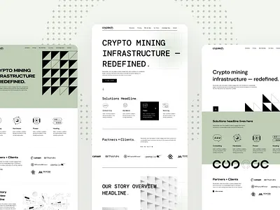 Crypto Website Exploration crypto hardware mining ui ux web design website