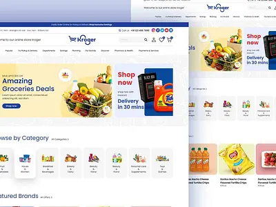 Ecommerce web design adobe photoshop adobe xd branding design ecommerce website design figma graphic design grocery store website ui user interface user interface design web design website