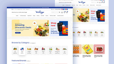 Ecommerce web design adobe photoshop adobe xd branding design ecommerce website design figma graphic design grocery store website ui user interface user interface design web design website