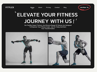 Fitness Website That Motivates & Inspires 🏋 app design gym smartanimate ui uidesign ux uxdesign webdesign