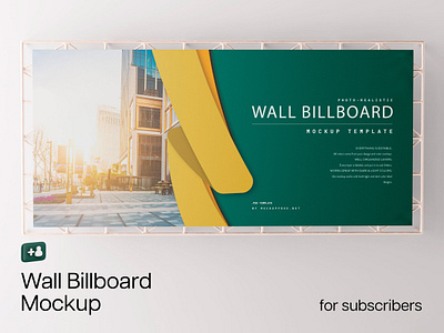 Wall Billboard Mockup ad advertising billboard branding download logo mockup pixelbuddha poster street urban wall