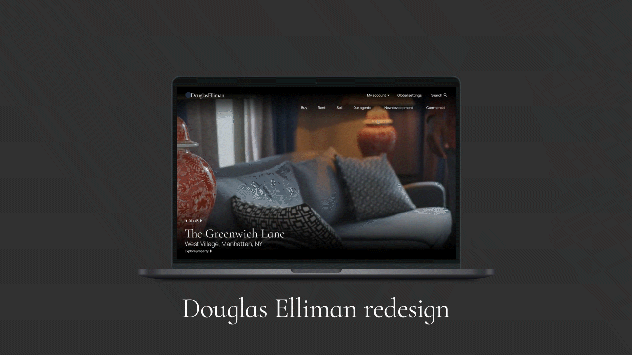 Douglas Elliman redesign branding figma ui uiux web design