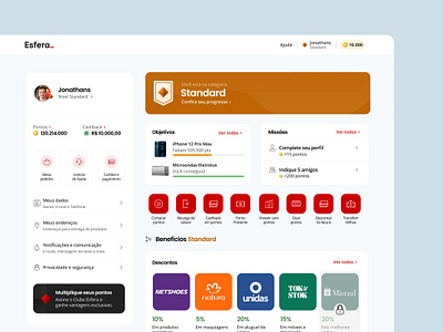 Esfera – Santander Brazil Loyalty Program interface loyalty santander ui