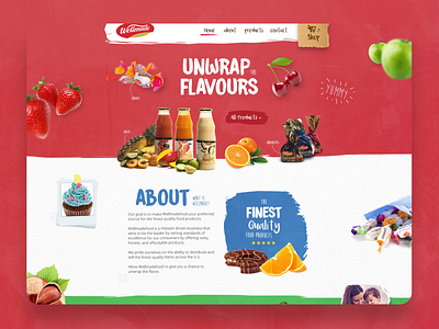 Wellmade - Unwrap the flavours branding design food fruit interaction design products shop ui ux wellmade