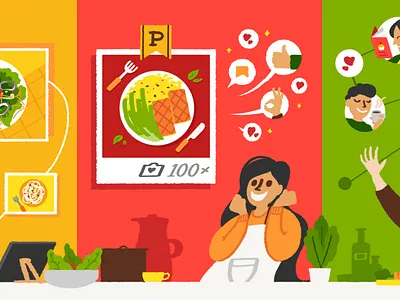 Cookpad Illustrated Onboarding illustration onboarding