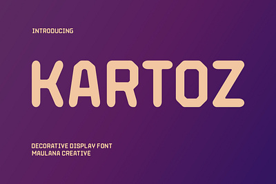 Kartoz Decorative Display Font 3d animation branding font fonts graphic design logo motion graphics nostalgic ui