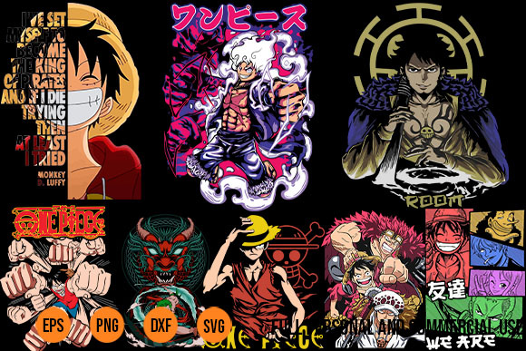 Best One Piece Anime Tshirt Design Bundle Svg Png By Vectorstockfree On  Dribbble