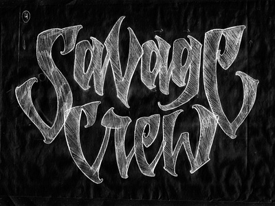 Savage Crew Sketch graphic design illustration lettering letters savage skate sketch type typography