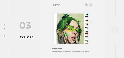 Arty Website Concept app design ui ux