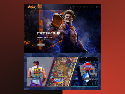 Street Fighter Web ReDesign game redesign street fighter ui website