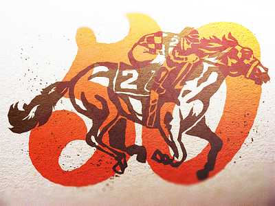 50th Anniversary anniversary branding champion design horses illustration logo racing type vintage