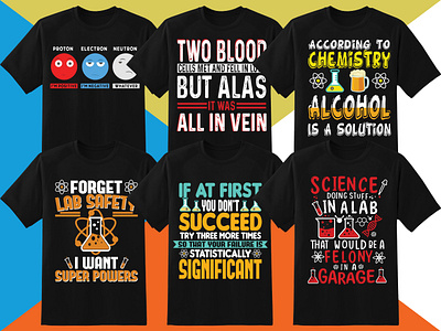 Chemistry T-Shirt Designs Bundle branding design graphic design illustration logo teacher typography ui ux vector