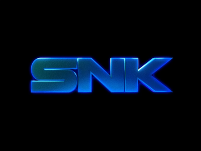 SNK - 3D retro logo animation loop.