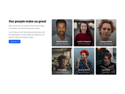 Team section avatar card component library components design kit design system enterprise figma flowbite profile profile card team team section