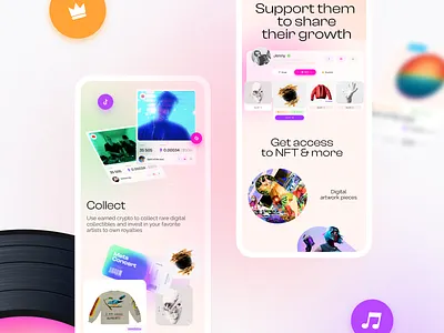 NFT + SaaS platform and mobile app design app design artist graphic design illustration logo mobile mobile app design nft nft community nft design platform popular saas saas app trending trends ui ui design uiux ux